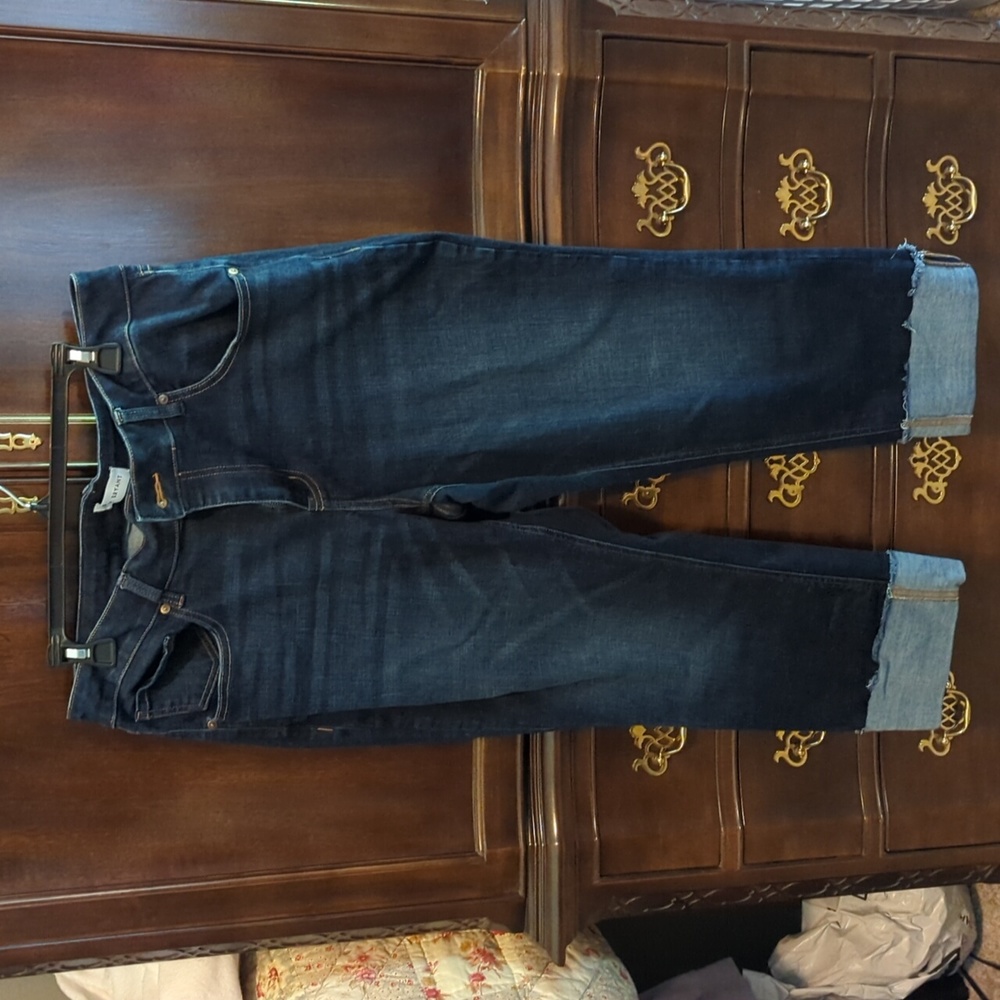 Lane Bryant Flex Magic Waistband High Rise Straight jean capris. Size 14.